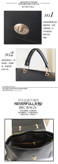 免費(fèi)代理2014新款潮手提包轉(zhuǎn)鎖包潮流時(shí)尚單肩包包簡約復(fù)古包批發(fā)