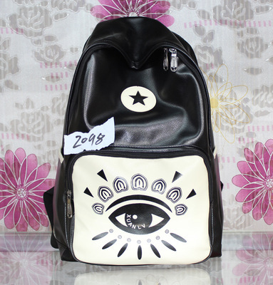 2014新款PU印花雙肩背包 韓版潮流與實用功能兼?zhèn)涞膶W生旅行良伴